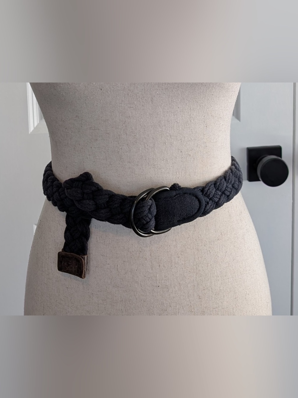 Vintage Abercrombie & Fitch Braided Belt Navy Size 8